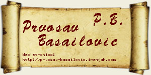 Prvosav Basailović vizit kartica